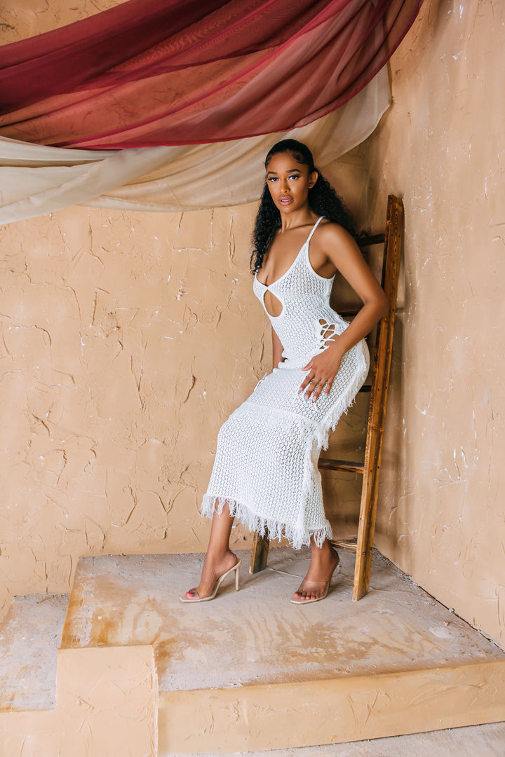 Kiara Knitted Fringe Dress