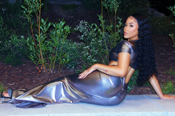 Ashley Chrome Two-Piece Dress Set