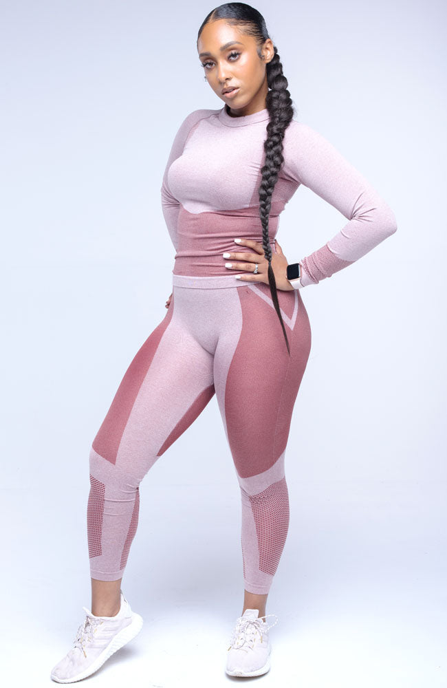 Pink Stay Active Two Piece Long Sleeve Pants Set