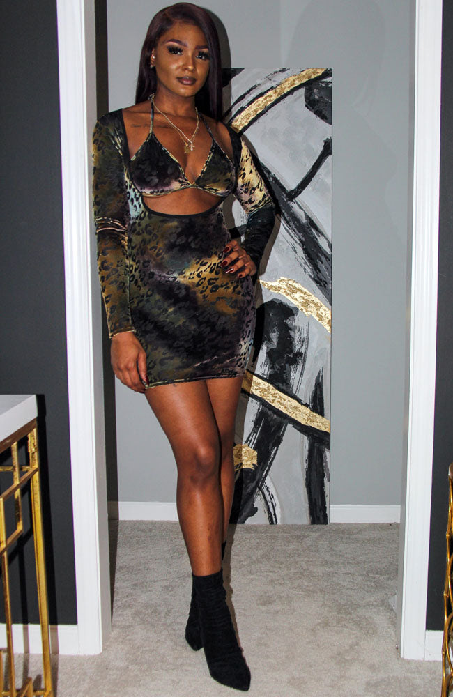 Nine Lives Triangle Cup Mini Dress