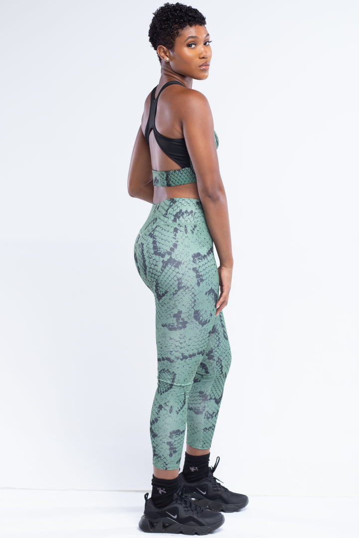 Snake Print Two Piece Activewear Set