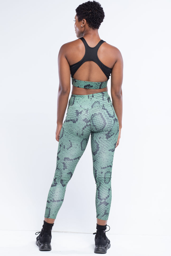 Snake Print Two Piece Activewear Set