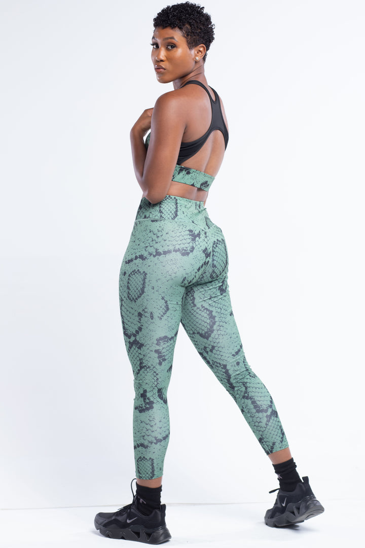 Snake Print Two Piece Activewear Set