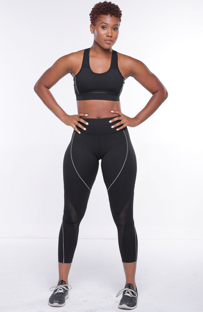 Emory Sheer Black Two Piece Activewear Set