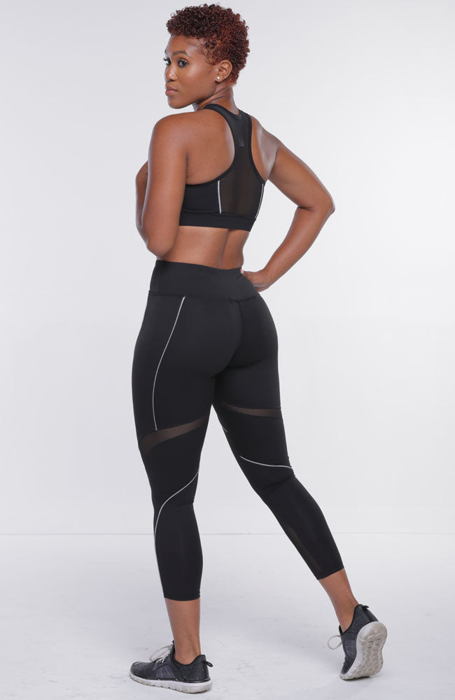 Emory Sheer Black Two Piece Activewear Set