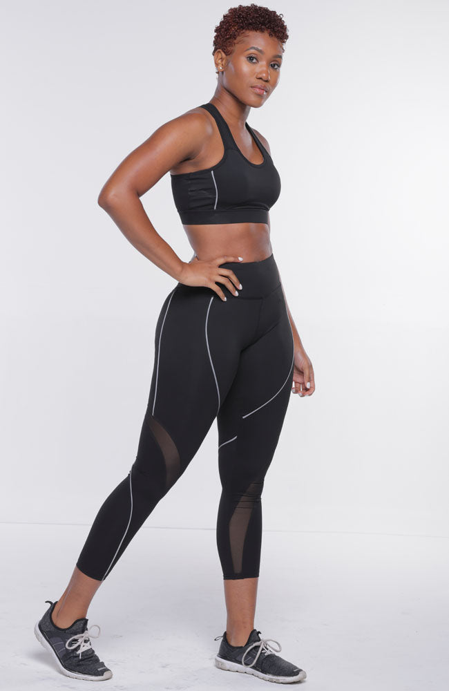 Emory Sheer Black Two Piece Activewear Set