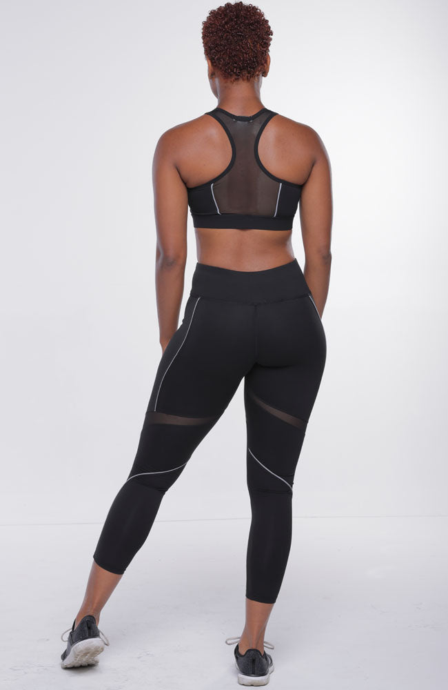 Emory Sheer Black Two Piece Activewear Set