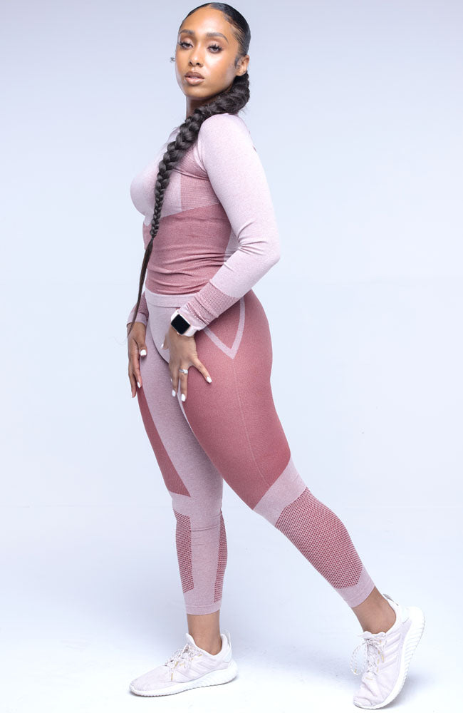 Pink Stay Active Two Piece Long Sleeve Pants Set