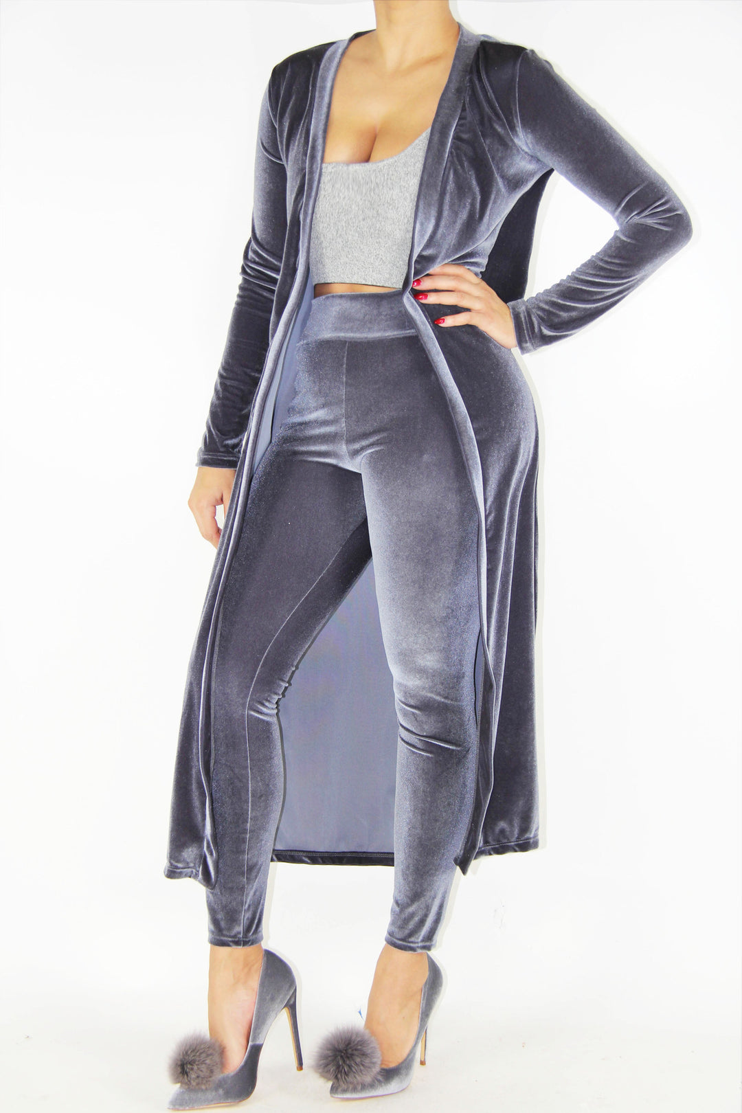 Velvet Grey Set, Bottoms - Style Dirty